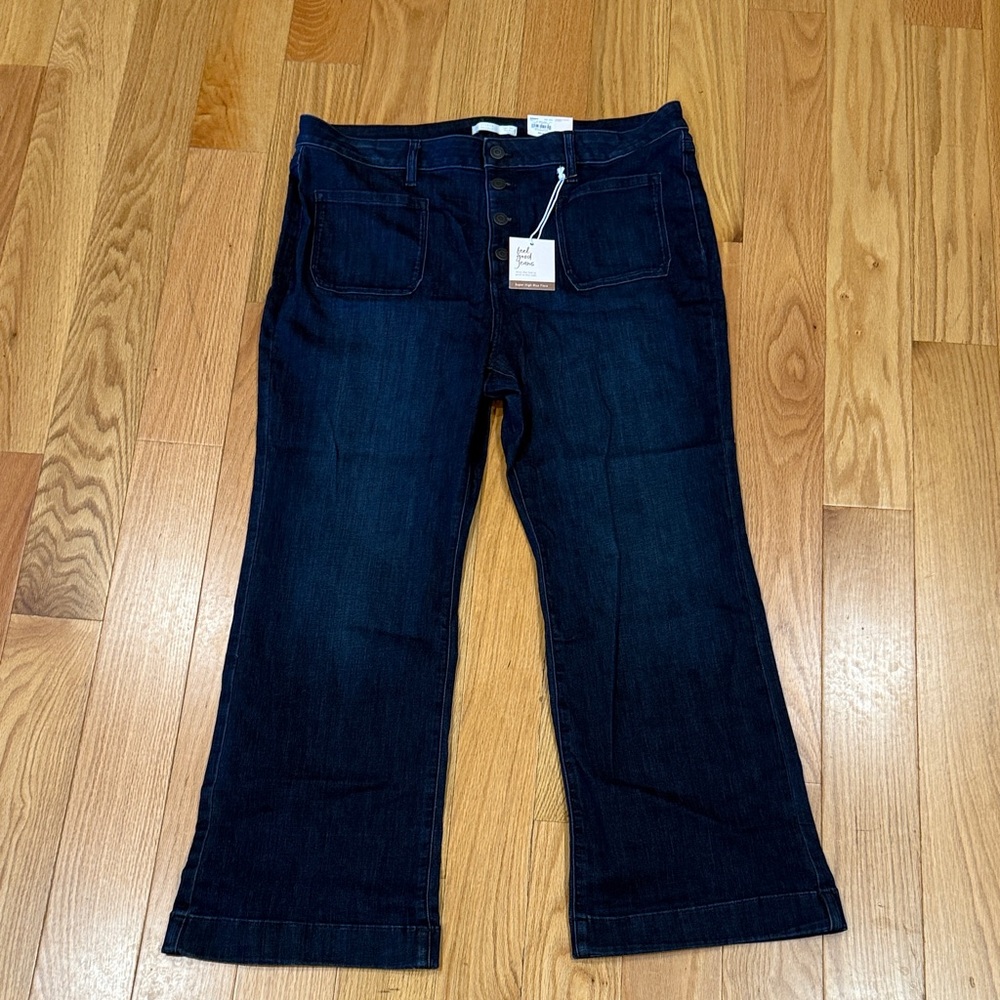LC Lauren Conrad Dark Indigo Flare Jeans